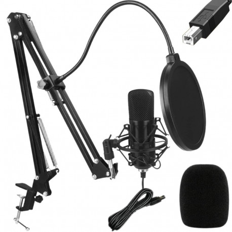 Fusion Studio USB Microphone | Podcasts | Streaming | Voice Recording + regulating Stand, Pop Filter