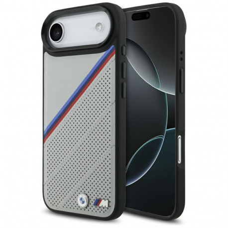 BMW BMW M Tricolor Metal Logo MagSafe Case for iPhone Air - Gray
