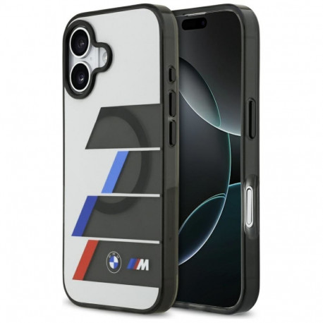 BMW BMW M IML Metal Buttons Tricolor Lines MagSafe Case for iPhone 17 - Gray