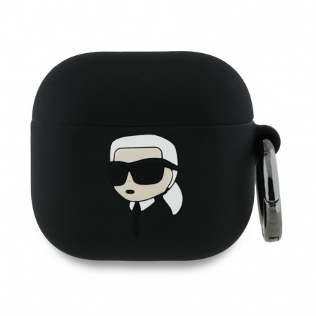 Karl Lagerfeld Karl Lagerfeld Silicone Karl Head 3D Case for AirPods 4 - Black