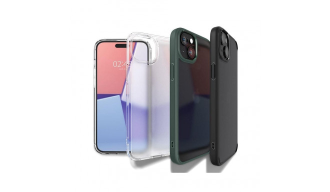 Spigen Spigen Crystal Hybrid iPhone 15 Plus Case - Clear Black