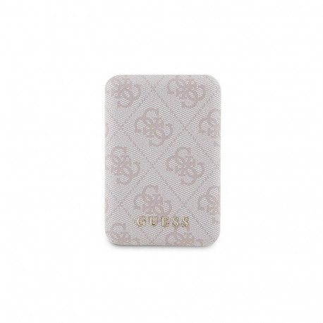 Guess Guess Powerbank inductive 15W GUPB5FP4EMGP 5000mAh pink/pink 4G Leather Metal Logo MagSafe