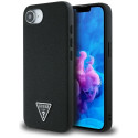 Guess Guess Grained Triangle MagSafe case for iPhone 16e - black