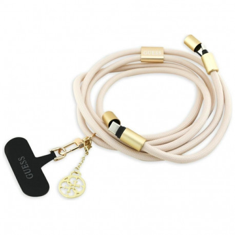 Guess Guess CBDY 4G Charm USB-C / USB-C Cable 150cm - Beige