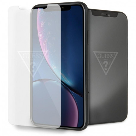 Guess Guess Invisible Logo Tempered Glass for iPhone Xr