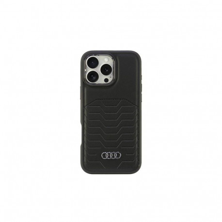 Audi Audi Synthetic Leather MagSafe iPhone 16 Pro Max 6.9" black/black hardcase AU-TPUPCMIP16PM-GT/D