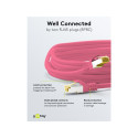 Goobay RJ45 patch-kaabel CAT 6A S/FTP (PiMF), 500 MHz, CAT 7 toorkaabliga, magenta 1 m