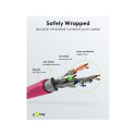 Goobay RJ45 patch-kaabel CAT 6A S/FTP (PiMF), 500 MHz, CAT 7 toorkaabliga, magenta 1 m