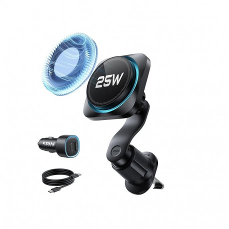 ESR telefonihoidik autosse + juhtmevaba laadija OmniLock CryoBoost MagSafe 25W QI2.2, must