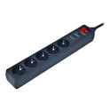Surge Protector SPG5-C-5/ 1,5 m/ 5 pistikupesa/ must