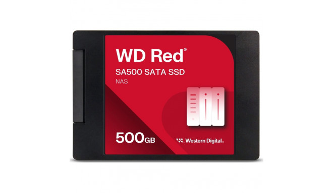 SanDisk punane SA500 500GB 2.5" SATA III SSD (WDS500G1R0A)