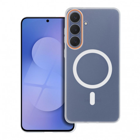 Case for Samsung A07 / A08 Go Orange compatible with MagSafe transparent