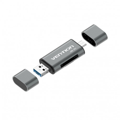 Vention USB3.0 Multi-function Card Reader Gray Metal Type