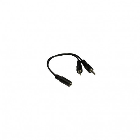 Alcasa 3.5mm - 2x 3.5mm, f-m, 0.2m audio cable 2 x 3.5mm Black