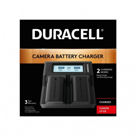 Charger - Duracell USB Charger Canon LP-E6N Dual Rapid Conditioning Charge