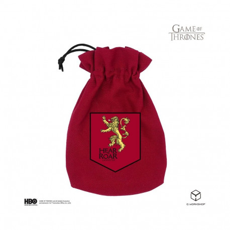 Gaming Accessories - Game of Thrones Lannister Dice Bag Cotton Red Gold Lion