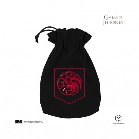 Tabletop Game Accessory - Game of Thrones Targaryen Dice Bag 23x12cm Black