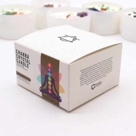 Candle - Ancient Wisdom Large Chakra Crystal Soy Wax with Minerals