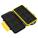 Memory Card Case - MITOYA 12 SD & 12 microSD Cards Durable ABS Plastic Yellow