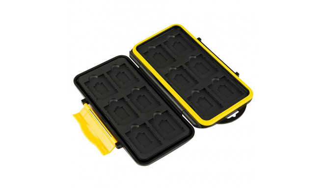 Memory Card Case - MITOYA 12 SD & 12 microSD Cards Durable ABS Plastic Yellow