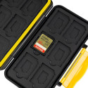Memory Card Case - MITOYA 12 SD & 12 microSD Cards Durable ABS Plastic Yellow