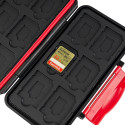 Memory Card Case - MITOYA Organizer for 12 SD & 12 microSD Cards Red