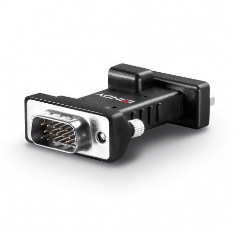 VGA Emulator - LINDY VGA EDID Emulator, 1920x1200@60Hz, VGA Input/Output, Black