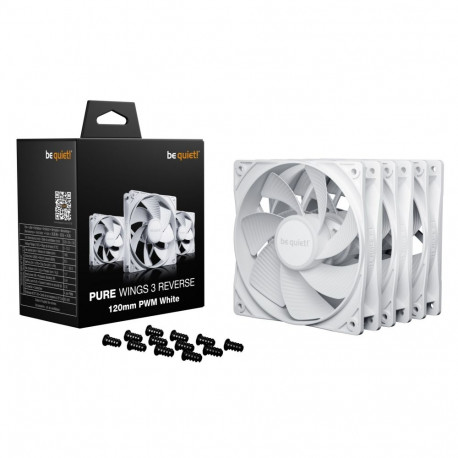 be quiet! Pure Wings 3 120mm PWM Reverse White 3-Pack