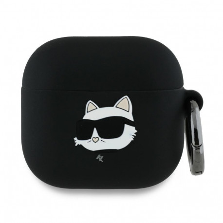 Karl Lagerfeld Karl Lagerfeld Silicone Choupette Head 3D Case for AirPods 4 - Black