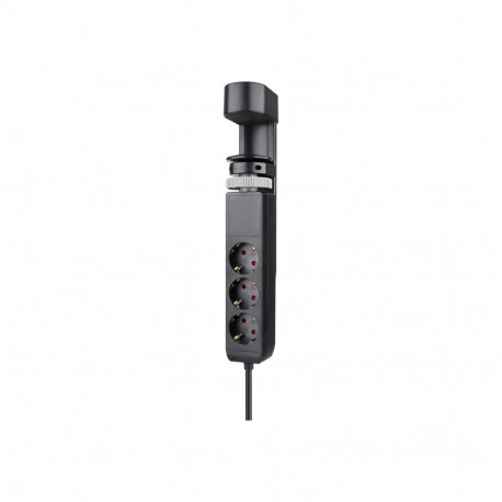 Neomounts | Desk socket with clamp and USB-C and USB-A ports - Quick charge | DS22-840BL6