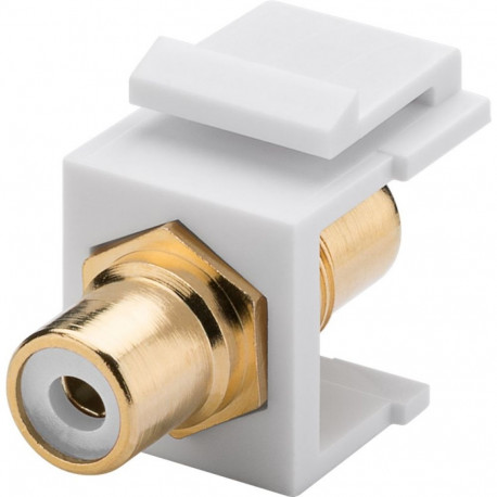 Keystone Module for connecting two CINCH cables, width 16,2 mm