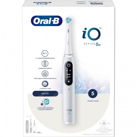 Oral-B iO Series 6 , Elektrische Zahnbürste (weiß, White)