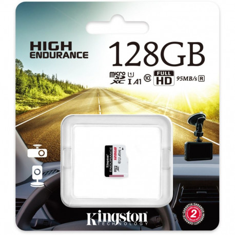 High Endurance 128 GB microSDXC (weiß/schwarz, UHS-I U1, Class 10, A1)