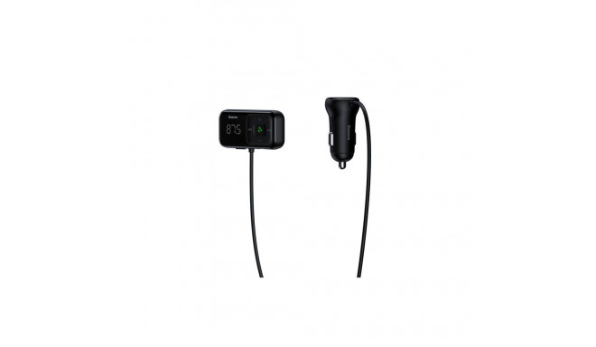 Wireless Bluetooth FM transmitter with charger Baseus S-16 (Overseas edition) - black