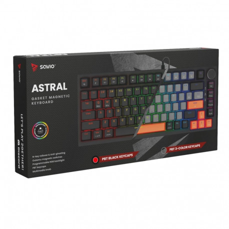 Savio ASTRAL BLACK JADE mänguklaviatuur USB QWERTY US International