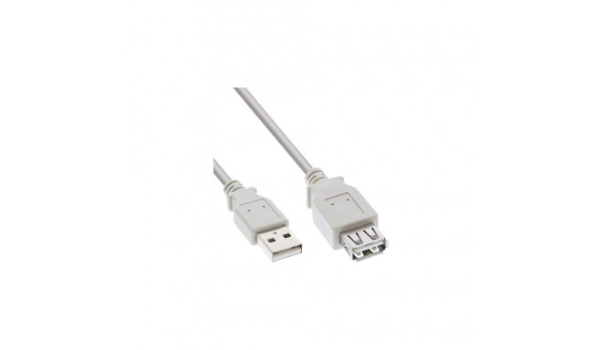 InLine USB 2.0 Extension Cable Type A male / female, beige, 3m, bulk