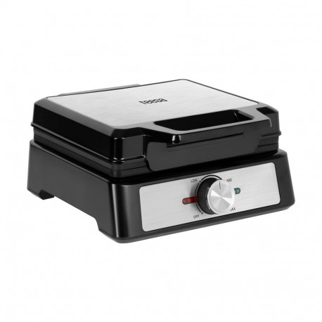 Gofrownica TEESA, 2 vahvlit, 1600W, inox, võimsuse reguleerimine