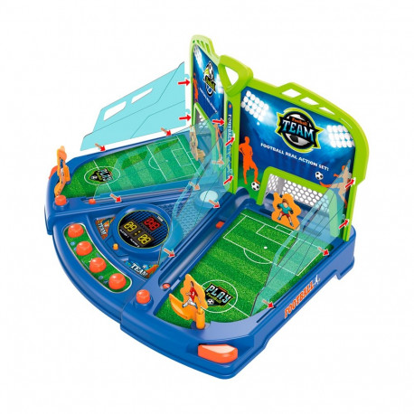 "SHOT SOCCER" appears to be a brand or specific name, and "gra stołowa" translates to "lauamäng" in 