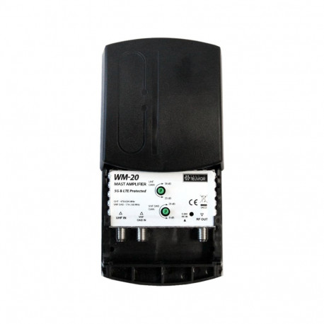 WM-20 UHF VHF DVB-T2 5G kaitstud mastivõimendi Telkom Telmor