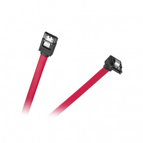Kabel SATA wtyk prosty - wtyk kątowy 0.5m