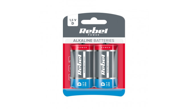 REBEL LR20 aluselised patareid 2 tk/pk