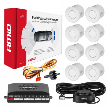 Zestaw czujników parkimise andurid summer 8 andurit valge amio-01599