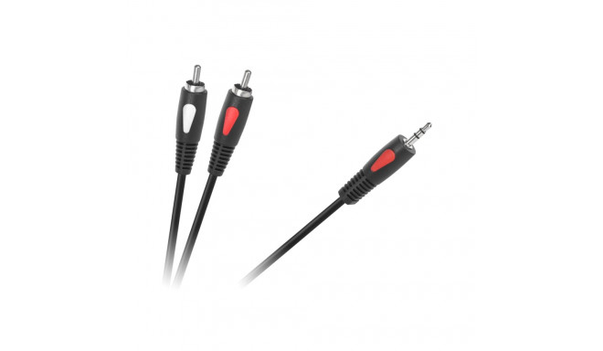 Kabel wtyk jack 3.5 - 2RCA 1.0m Cabletech Eco-Line