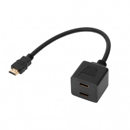 HDMI adapter wtyk-2 x pesa kaablil 30 cm