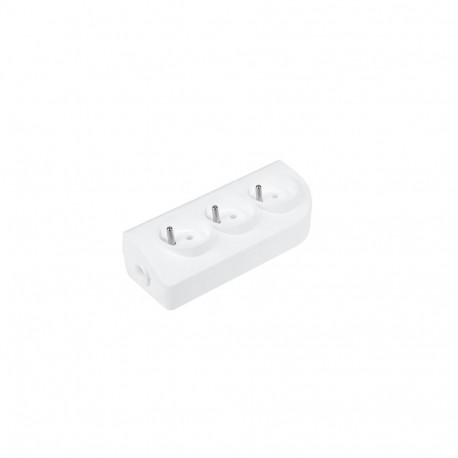 Gniazdo GN-30 valge pikenduspesadega 3-ga maandusega