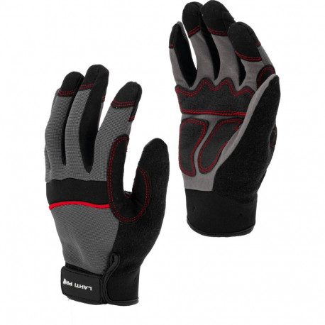 Rękawice warszt. czar.-szar. l280910p, karta, "10", ce,lahti