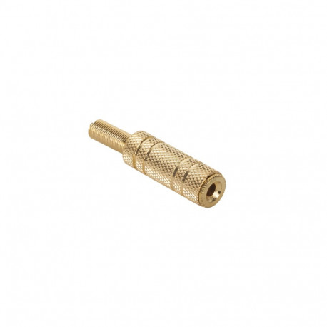 Gniazdo Jack 3.5mm st. kabel gold (25 tk.)