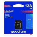 Goodram Goodram Microcard 128 GB micro SD XC UHS-I class 10 memory card, SD adapter (M1AA-01280R12)