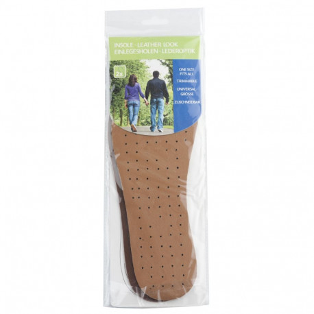 INSOLES PU LEATHER 1 PAIR