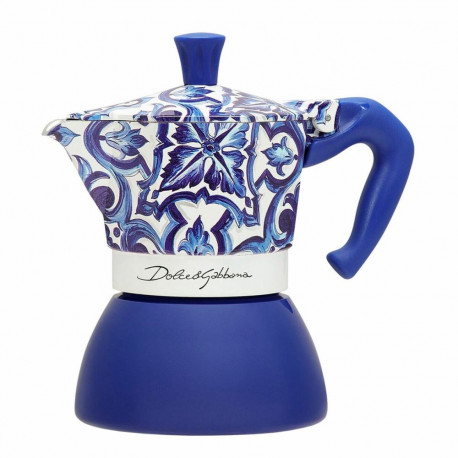 Italian Coffee Pot Bialetti D&G BLU MEDI 4T Blue Stainless steel 4 Cups